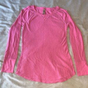 Women’s long sleeve pink thermal